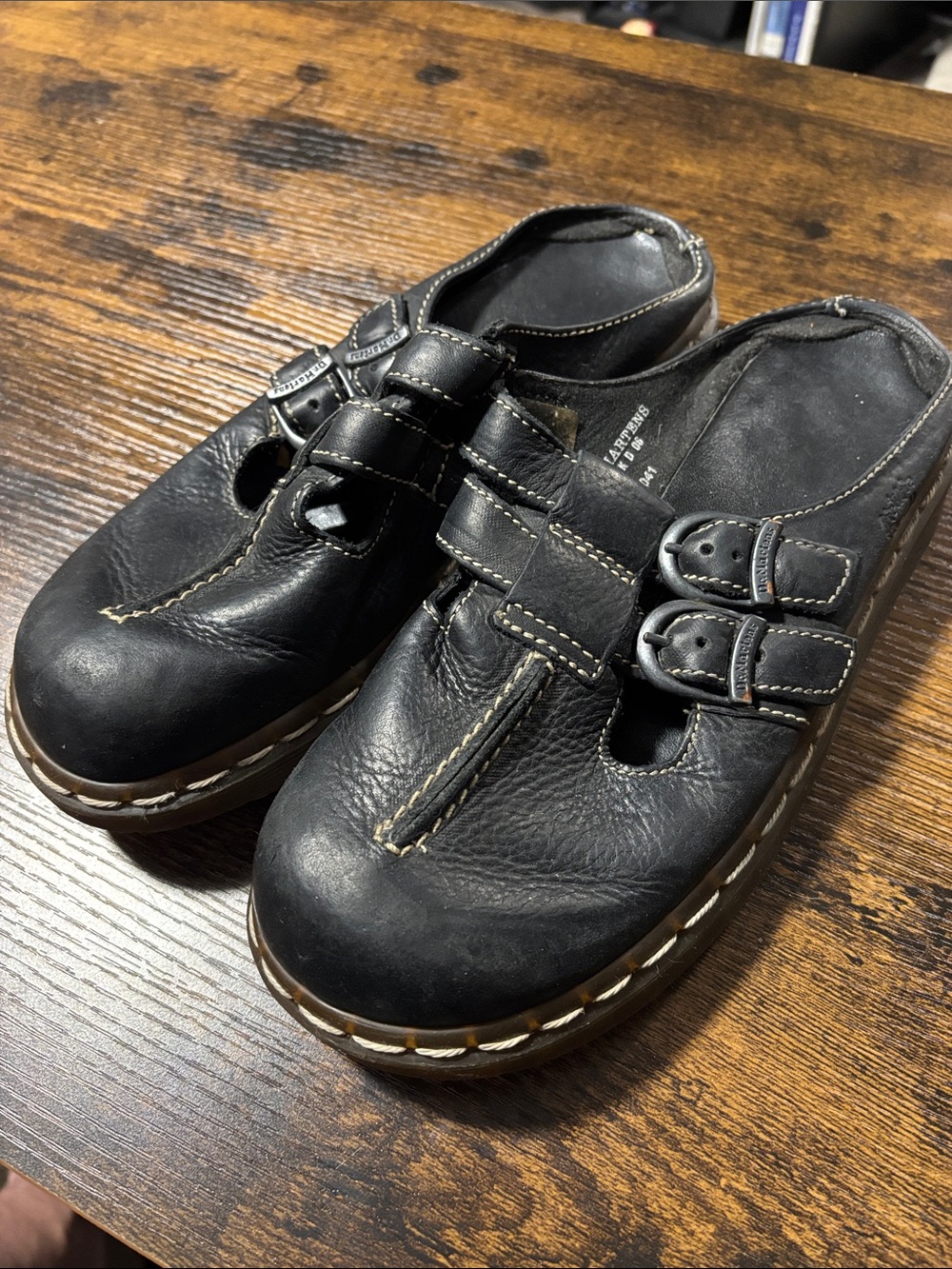 Dr. Martens. Double buckle Mary Jane Mules